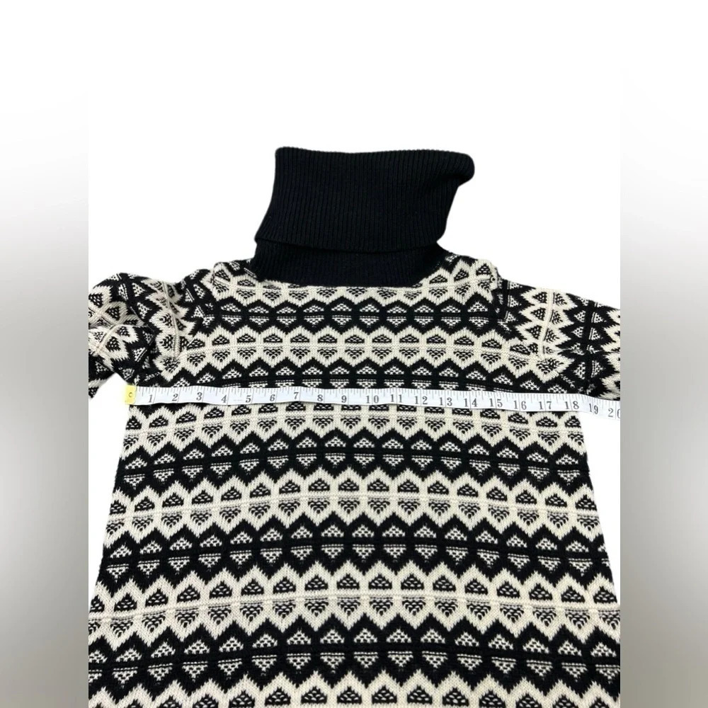 See by Chloe Womens Geometric Print Turtleneck Sweater Mini Dress Wool Size 4 - Picture 9 of 13
